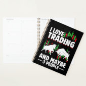Funny Trading Quote Bull & Candlestick Daytrading  プランナー手帳 (ディスプレー)