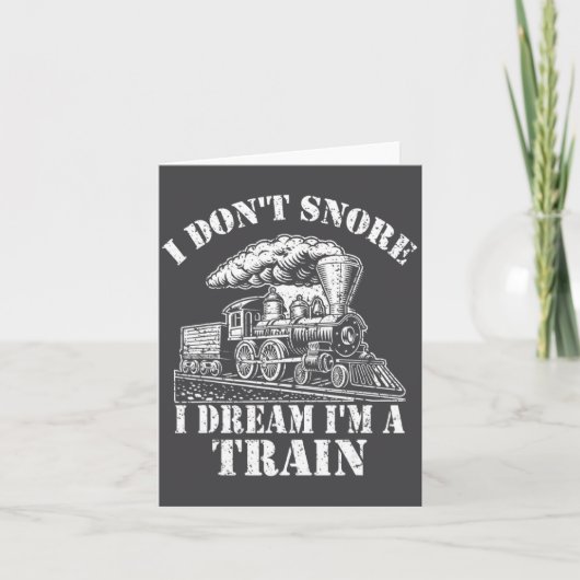 Funny Train Apparel For Men I Don Snore I Dream I カード (正面)