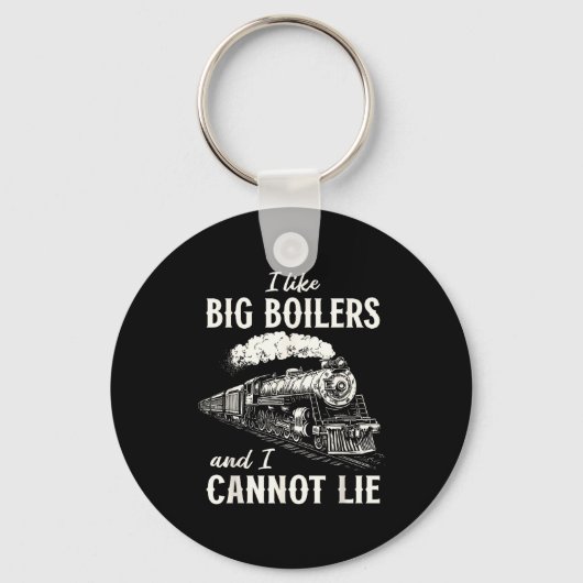 Funny Train Big Boilers Steam Locomotive Freight キーホルダー (正面)