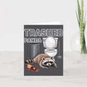 Funny Trashed Panda Raccoon Gets Drunk  カード (正面)