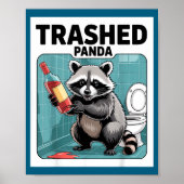 Funny Trashed Panda Raccoon Gets Drunk  ポスター (正面)