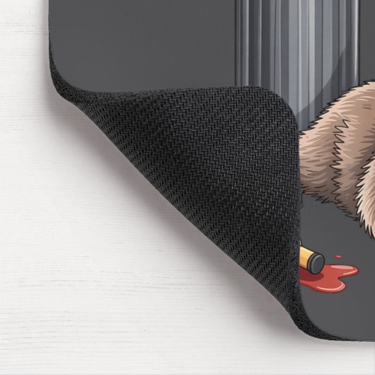 Funny Trashed Panda Raccoon Gets Drunk  マウスパッド (コーナー)