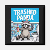 Funny Trashed Panda Raccoon Gets Drunk  マグネット (正面)
