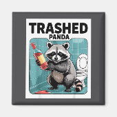 Funny Trashed Panda Raccoon Gets Drunk  マグネット (正面)
