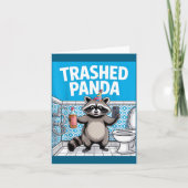 Funny Trashed Panda Raccoon Gets Drunk 1ff512797a7 カード (正面)