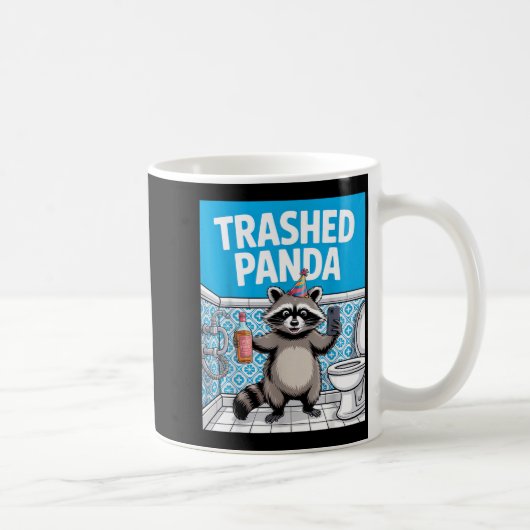 Funny Trashed Panda Raccoon Gets Drunk 1ff512797a7 コーヒーマグカップ (右)