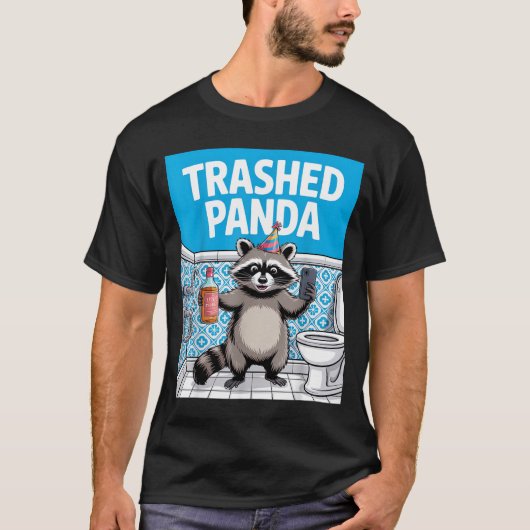 Funny Trashed Panda Raccoon Gets Drunk 1ff512797a7 Tシャツ (正面)