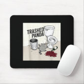 Funny Trashed Panda Racoon Gets Drunk  マウスパッド (マウス)