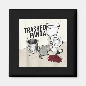 Funny Trashed Panda Racoon Gets Drunk  マグネット (正面)