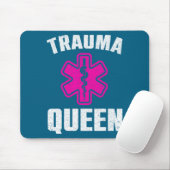 Funny Trauma Queen Art For Paramedic Women Emt Lov マウスパッド (マウス)