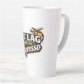  Funny Travel Coffee Lover Hat カフェラテマグ (右アングル)