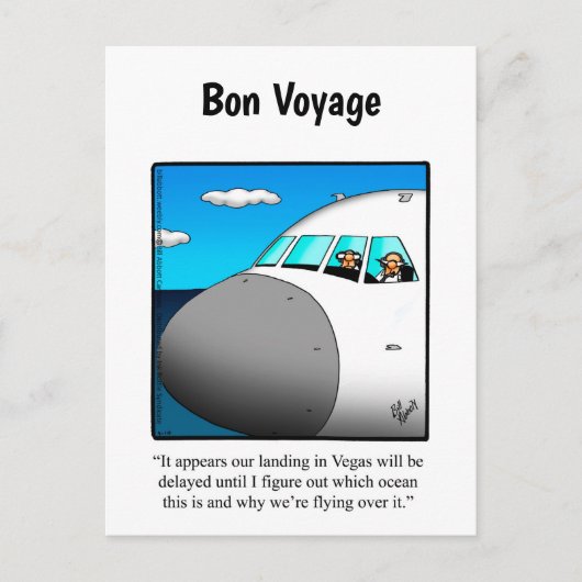 Funny Travel Humor Postcard ポストカード (正面)
