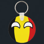 Funny Trending Geeky Belgium Countryball キーホルダー<br><div class="desc">Belgium countryball. Visit my store for more products.</div>