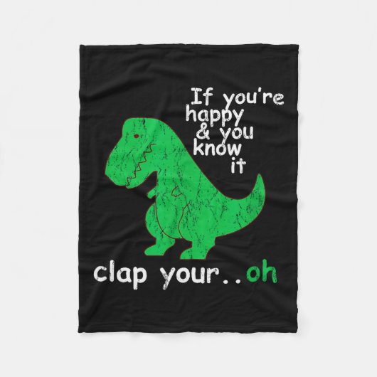 Funny Trex T Rex Shirt By Londonseite_ If You're H フリースブランケット (正面)