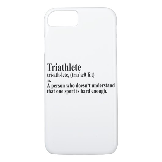Funny Triathlon Definition - iPhone Case Case-Mate iPhoneケース (裏面)