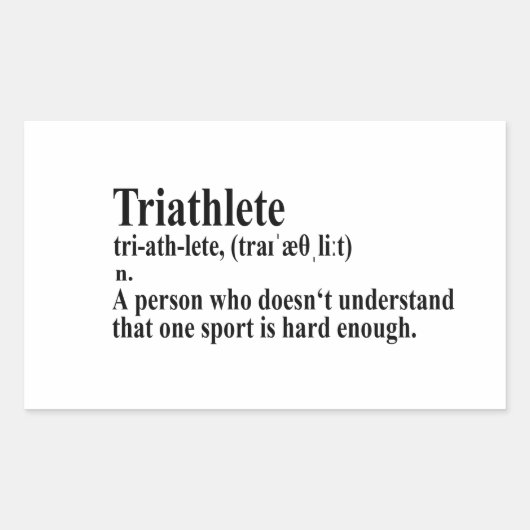Funny Triathlon Definition - Sticker 長方形シール (正面)