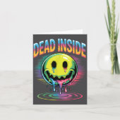 Funny Trippy Dead Inside Quote Sarcasm Meme Gothic カード (正面)