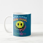 Funny Trippy Dead Inside Quote Sarcasm Meme Gothic コーヒーマグカップ (左)