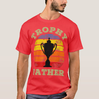 Funny Trophy Father Husband Dad Vintage Sunset Fat Tシャツ