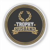 Funny Trophy Husband Award | Humorous Gold Seal   シール (正面)