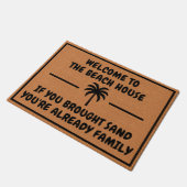 Funny Tropical Humor Beach House Rustic Minimalist ドアマット (アングル)