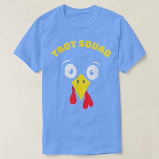 Funny Trot Squad Turkey Face Thanksgiving Runner C Tシャツ (デザイン正面)