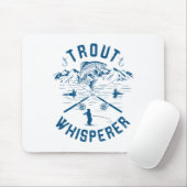 Funny Trout Fly Fishing Birthday Christmas Fathers マウスパッド (マウス)