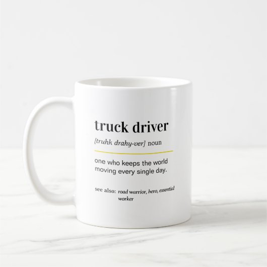 Funny Truck Driver Gift Coffee Mug コーヒーマグカップ (左)