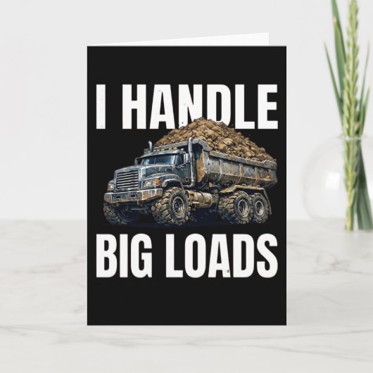 Funny Truck Driver I Handle Big Loads Blue Collar カード (正面)
