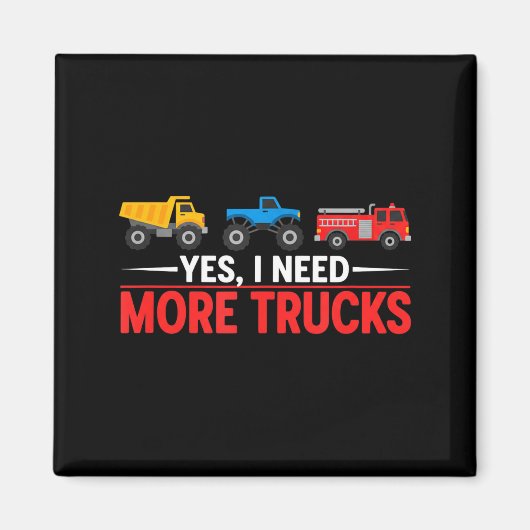 Funny Truck Lover Humor Ckup Enthusiast Diesel Tor マグネット (正面)