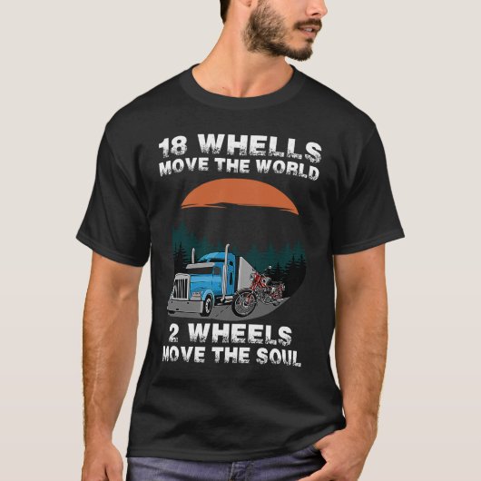 Funny Trucker 18 Wheeler 2 Wheeler Truck Driver Bi Tシャツ (正面)