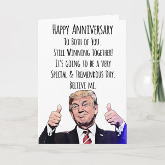 Funny Trump Anniversary Card for Couple –Political カード