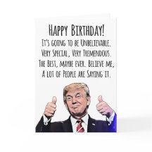 Funny Trump Birthday Card Political Humor