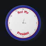 Funny Trump Clock Tiny Hands Clock Face 缶バッジ<br><div class="desc">NOT a real clock. Humorous fake clock face with tiny hands.</div>