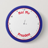 Funny Trump Clock Tiny Hands Clock Face 缶バッジ (正面)