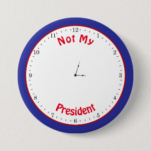 Funny Trump Clock Tiny Hands Clock Face 缶バッジ