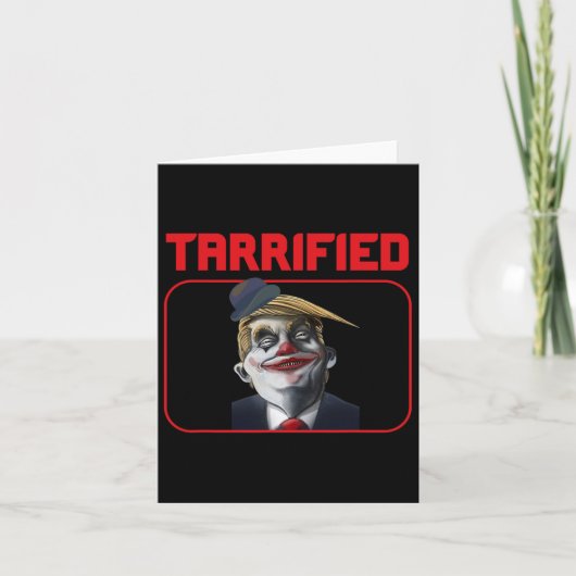 Funny Trump Clown Political Pun Tarrified  カード (正面)