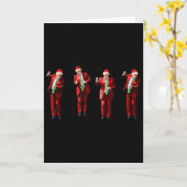 Funny Trump Dance Santa Claus Christmas Xmas Pajam カード (黄色い花)