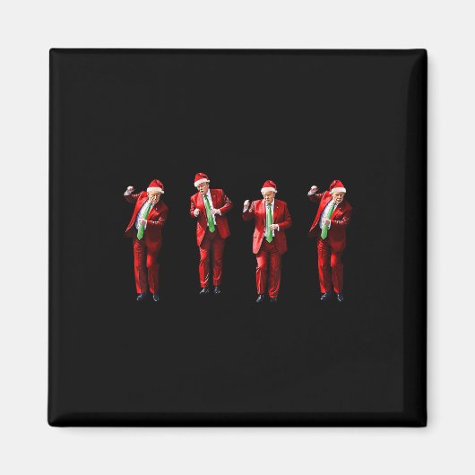 Funny Trump Dance Santa Claus Christmas Xmas Pajam マグネット (正面)