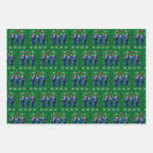 Funny Trump Dance Xmas ラッピングペーパーシート (正面3)