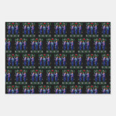 Funny Trump Dance Xmas ラッピングペーパーシート (正面)