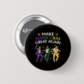 Funny Trump Dancing Make Mardi Gras Great Again  缶バッジ (正面&裏面)