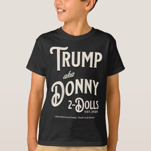 Funny Trump Donny Two Dolls 2 Dolls At Christmas T Tシャツ (正面)