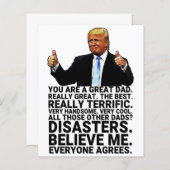 Funny Trump Father Birthday Card (正面/裏面)