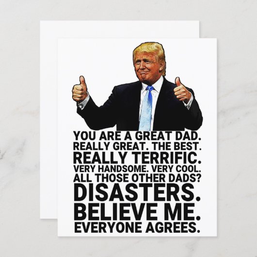 Funny Trump Father Birthday Card (正面/裏面)