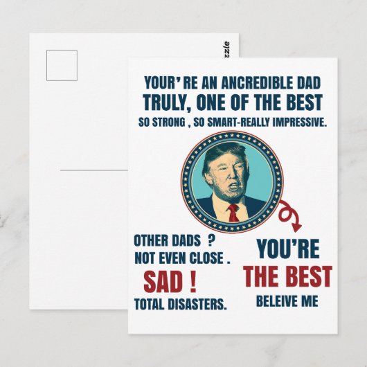 Funny trump father's day gift ポストカード (正面/裏面)