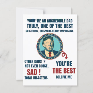 Funny trump father's day gift  ポストカード