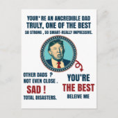 Funny trump father's day gift ポストカード (正面)
