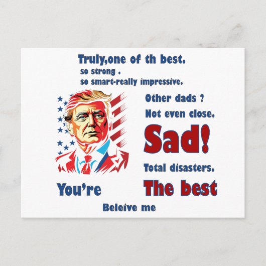 funny trump father's day gift card ポストカード (正面)