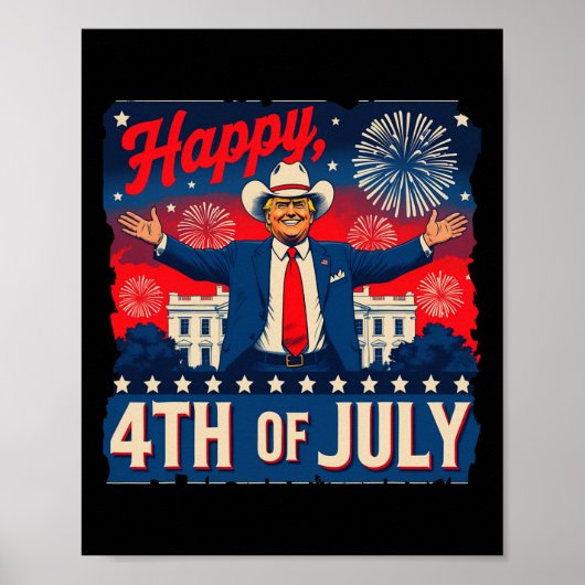Funny Trump Happy 4th Of July  ポスター (正面)